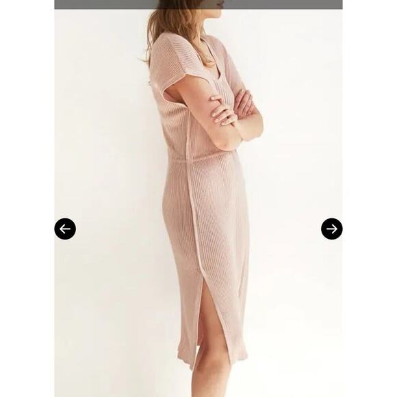 Oyun Studio Ribbed Knit Column Dress Size XS/S Pima Cotton Baby Alpaca Peru - Picture 2 of 16